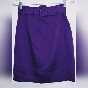 Women's Vintage 80's StringBean Purple Belted Skirt.